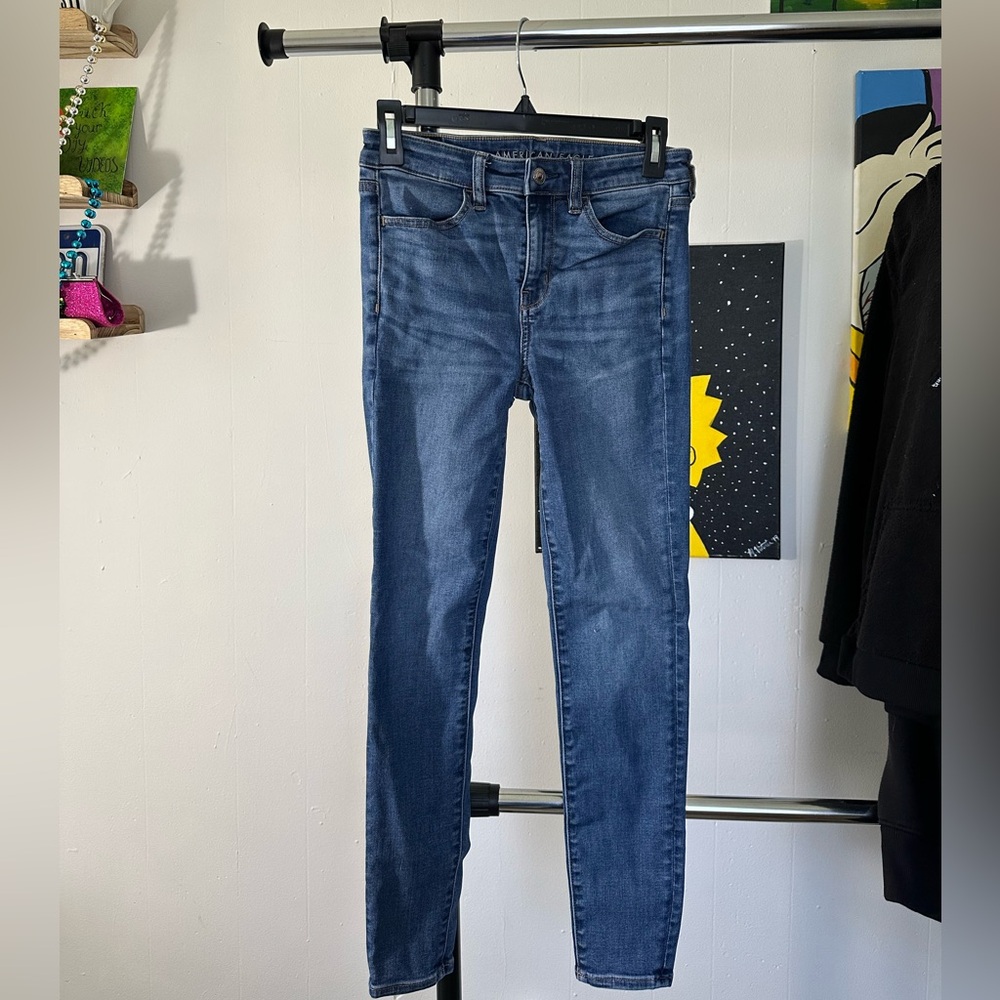 LAST CHANCE Dark Wash American Eagle Skinny Jeans